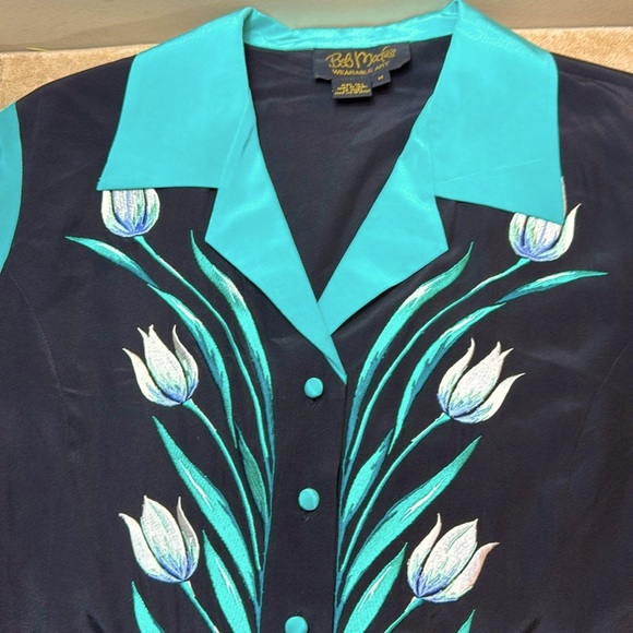 BOB MACKIE 100% silk shirt - Picture 2 of 10
